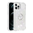 thumbnail image 2 of Funda para iPhone 12 Pro con Brillo Líquido Flotante, Purpurina, Parachoques y Anillo Giratorio Soporte, 2 of 5