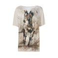 thumbnail image 5 of Fiudx Ofertas y Liquidaciones Blusa de Manga Corta Estampada a La Moda para Mujer, Blusas Informales con Cuello En V, 5 of 5