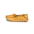 thumbnail image 5 of Frontwalk Women Flats Round Toe Boat Shoes Hollow Out Loafers Walking Casual Moccasins Womens Slip On Yellow 10, 5 of 8