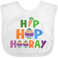 thumbnail image 3 of Inktastic Easter Hip Hop Hooray with Eggs and Carrot Boys or Girls Baby Bib, 3 of 4