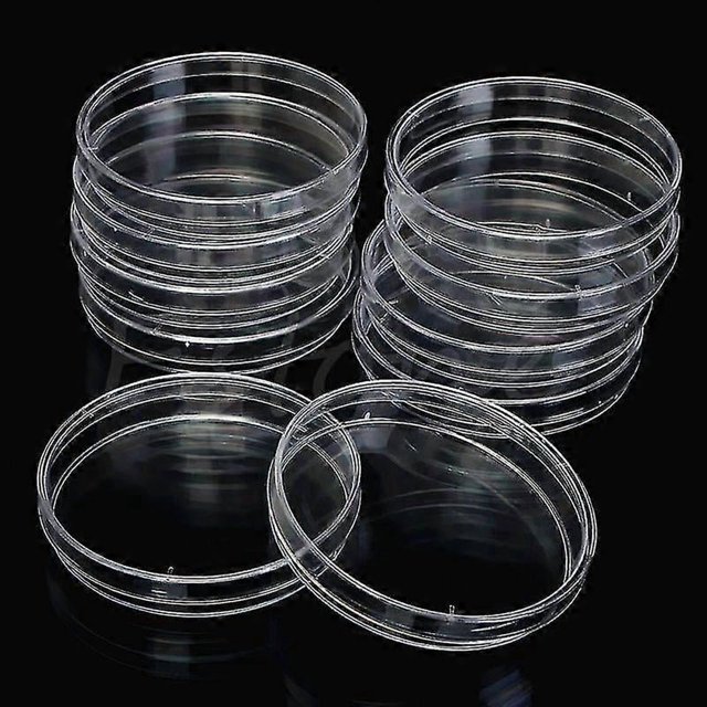 10pcs/pack 90 X 15mm Plastic Petri Dishes For Lb Plate Bacterial Yeast