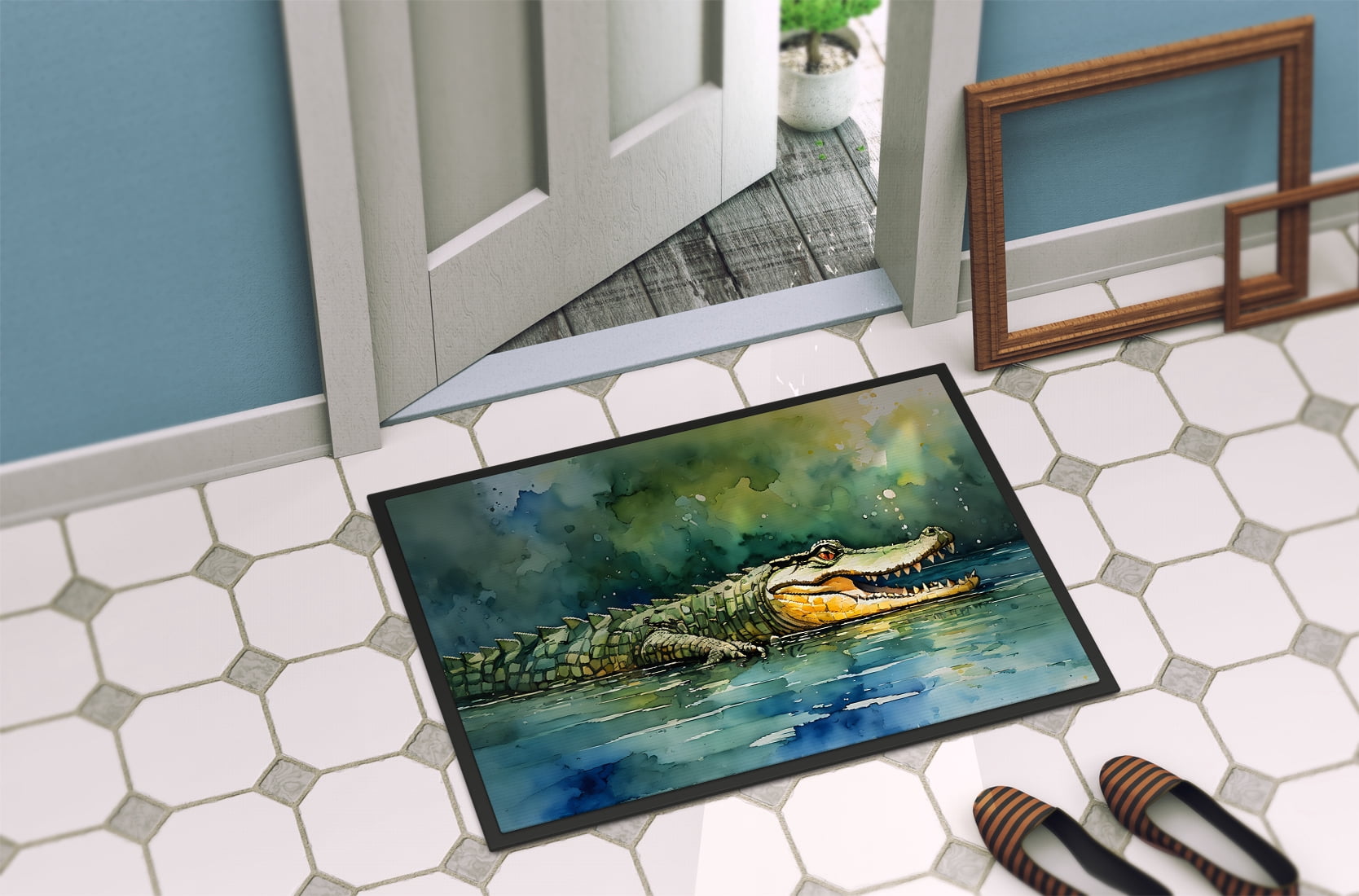 Carolines Treasures DAC2897MAT 18 x 27 in. Crocodile Doormat