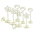 thumbnail image 4 of Toyvian 8Pcs Golden Metal Card Holder Clips for Table Number Signs Wedding Place Card Displays, 4 of 8