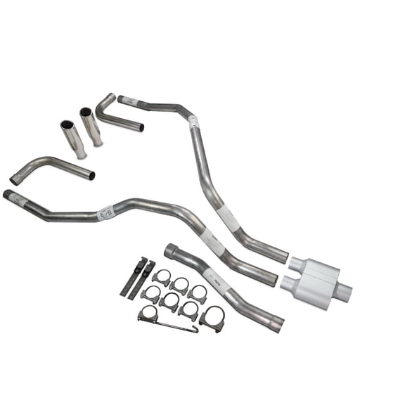 For Nissan Titan 04-06 Dual Exhaust 2.5 inch 1 Chamber Rolled Edge Tip Side Ex