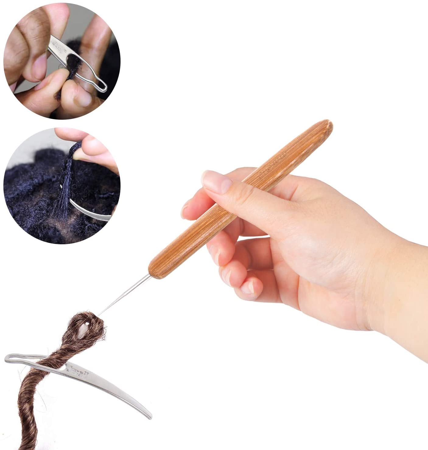 8 Pcs Dreadlock Crochet Hook Tool, Braid Hair Dreadlocks Needle Weaving