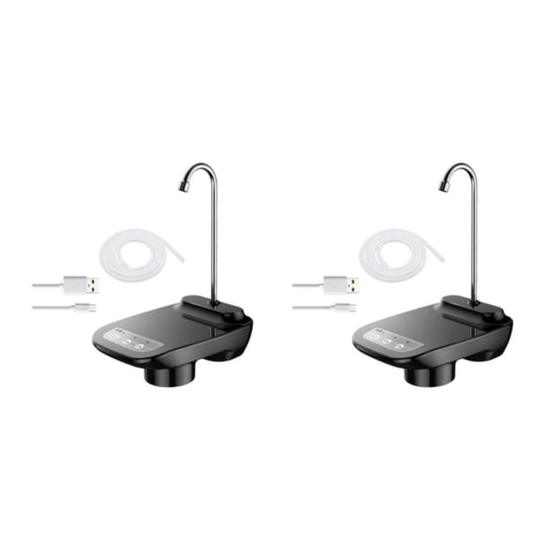 Dispensador de Agua Eléctrico Portátil Bewildely para Agua Potable Camping Hogar Negro 2Conjunto