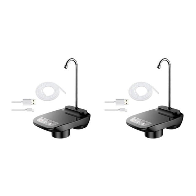 Dispensador de Agua Eléctrico Portátil Bewildely para Agua Potable Camping Hogar Negro 2Conjunto