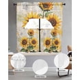 thumbnail image 2 of Vintage Sunflowers Swag Kitchen Curtains Sets for Windows 24 Inch Length, Spring Summer Flowers Botanical Short Window Curtain Panels Swags Valances and Tiers 3 Piece Set for Cafe/Dining Room, 2 of 5