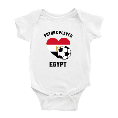 

Future Soccer Player Egypt Soccer Fan Baby Jumpsuits (White 18-24 Months)