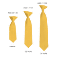 thumbnail image 2 of Solid Honey Gold Boy's 14" Clip On Tie Age 7 to 10 Years Old, 2 of 5