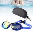 thumbnail image 6 of Swimming Glasses for Adults, Anti Skid Wide View Large Frame Easy to Adjust Eye Protection Anti Fog Water Resistant for Men Women Blue Plating, 6 of 8