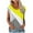 Yellow, variant on DailyTrove Women's Two-Tone Contrast Short Sleeve Tank - V-Neck Casual Top, Minimalist for Layering & Daily