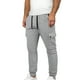 thumbnail image 2 of Pantalones largos de moda para hombre, casuales, de color sólido, con bolsillos y cremallera, cintura elástica, de poliéster., 2 of 5