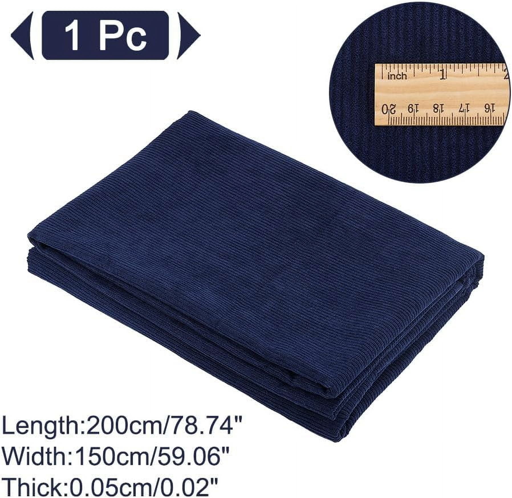 79 x 59 Inch Corduroy Fabric Solid Plain Thick Stretch Corduroy Material for Coat Shirt Dress Pants Costume Sofa DIY Corduroy Throw Pillow Covers Midnight Blue DIY