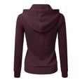 thumbnail image 4 of Doublju Women's Lightweight Pocket Zip-Up Hoodie Jacket for Women with Plus Size, 4 of 4