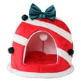 thumbnail image 2 of FITYLE Christmas Cat House Cat Hideaways Box Shaped Winter Condo Cute Anti Slip Xmas Cat Dog Bed Cat Nest for Kitty Cat Kitten Puppy, 2 of 9