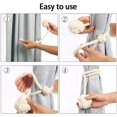thumbnail image 4 of 2 Pack Curtain Rope Tiebacks, Retro Handmade Curtain Ropes Holdbacks, Rural Decorative Knot Ball Cord Drapery Holdbacks, Decorative Curtain Drapery Holdbacks (Beige), 4 of 5