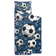 thumbnail image 2 of Blue Soccer Balls Pattern Toddler Nap Mats for Kids Preschool,Sleeping Mat Bag or Kids,Toddler Sleeping Bag,Toddler Nap Mat or Daycare, 2 of 6