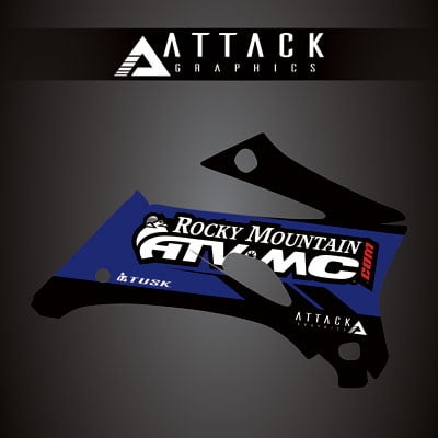 Attack Graphics Renegade Radiator Shroud Decal Blue for Yamaha Wr450F 2011