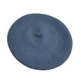 thumbnail image 2 of Women Men Wool French Beret Solid Color Warm Beanie Hat Artist Painter Fancy Dress Costumes, 2 of 5