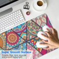 thumbnail image 4 of Long Mouse Pads for Desk,Multicolor Ethnic Geometric Pattern Desk Mats on Top Of Desks, Desk Mouse Pad Extra Large with 3mm Non-Slip Base and Stitched Edge for Gaming,Office,Work,Home 35.4"x15.7", 4 of 6