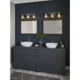 thumbnail image 2 of Beckner Collection Three-Light Brushed Nickel Clear Glass Urban Industrial Bath Light, 2 of 12