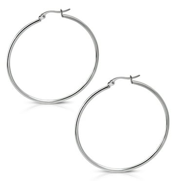 Stainless Steel Hoop Earring - Ref No EL534-3640