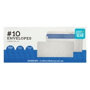 Pen + Gear Size #10 Envelopes, Peel & Stick Closure, White, Privacy Tinted (Blue), 250 per Box