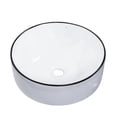thumbnail image 5 of Strictly Sinks Round Countertop Ceramic Luxury Vessel Bathroom Sink - 16″ W x 16″ L x 5-5/8″ H, 5 of 9