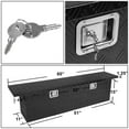 thumbnail image 2 of DNA Motoring 60"x12"x15.5" Black Aluminum Pickup Truck Trunk Bed Tool Box Trailer Storage+Lock, 2 of 5