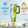 thumbnail image 3 of 40 Oz Tumbler with Handle and Straw Lid, Let It Bee Insulated Cup, Double Vacuum Leak Proof Coffee Travel Mug, Honey Bee Yellow Stainless Steel Water Bottle Gifts for Women Men, 3 of 6