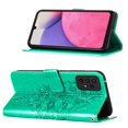 thumbnail image 4 of Wallet Case for Samsung Galaxy A33 5G(6.4 Inch) with Kickstand Card Slots Magnetic Clasp Flip Folio Phone Case, Butterfly Flower Design Pattern Soft TPU Shockproof Anti-Fall Protective Cover,Green, 4 of 12