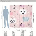 thumbnail image 3 of 1pc Waterproof and Mildew-Proof Pink Halloween Pumpkin Pattern Shower Curtain with 12 Hooks - Machine Washable Bathroom Decor for Windows - 71x71in, 3 of 4