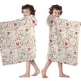thumbnail image 4 of Baseball Heart Pattern Hooded Bath Towel，50"x30" for Ages 3 To 12 Kids, Quick Dry Lightweight Soft Microfiber Hood Beach Towel Cover Up for Kids, 4 of 7