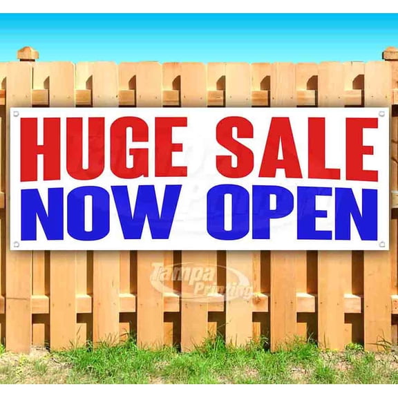 Huge Sale Now Open 13 oz Vinyl Banner With Metal Grommets