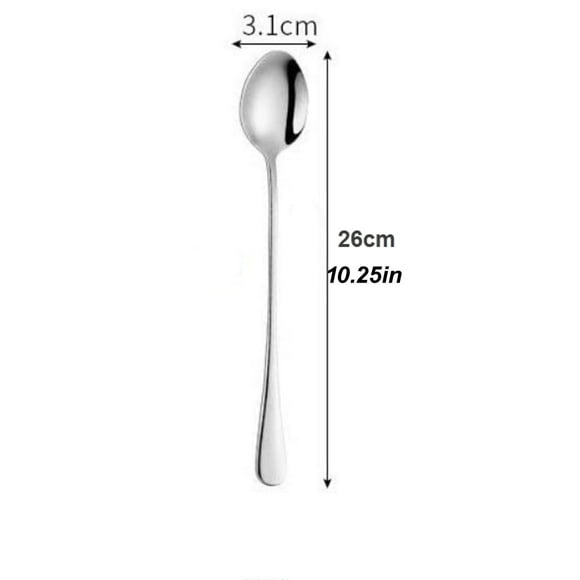 Sunwealth thé à bulles / Cocktail Cuillère Extra Longue en Acier Inoxydable