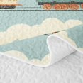 thumbnail image 5 of Castle Fairy Cartoon Vintage Steam Train Bed Spread Queen,Cute Cloud Railway Queen Coverlet Set for Bedroom,Light Blue, 5 of 7