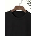 thumbnail image 4 of Discovery Channel Men's Casual Graphic Tee - Black Short Sleeve Crewneck with Earth Print, Lightweight Polyester Blend, Summer Essential for Casual Attire, 4 of 7