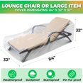 thumbnail image 4 of TGHTBA-2-Pack Waterproof Outdoor Chaise Lounge Covers for Patio Furniture - Reusable & Heavy-Duty Clear Plastic Outdoor Furniture Covers Waterproof for Lounge Chairs, 84" x 32" x 32", 4 of 4