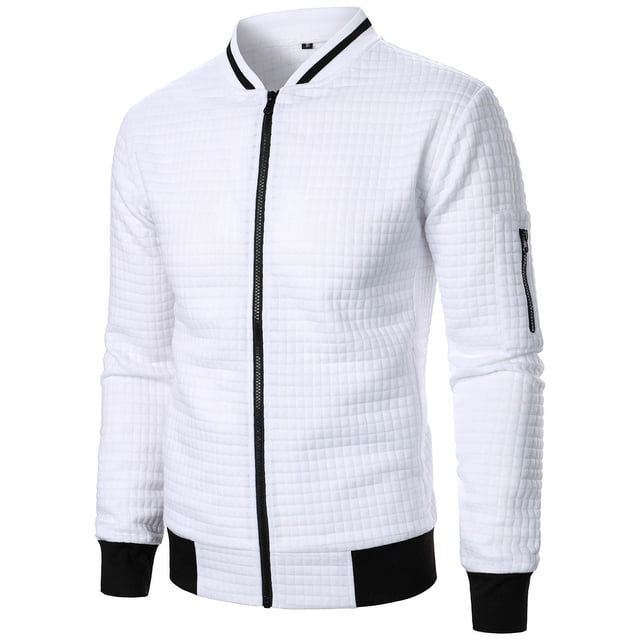 RKSTN Sweatshirts for Men Zipper Mock Neck Sweatshirt with Pockets Cardigan Solid Color Lightweight Workout Sweatshirt Winter Outfits