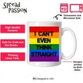 thumbnail image 3 of SpreadPassion Gay Gifts I Can't Even Think Straight Ceramic Coffee Mug 11 Oz - Unique Funny Mug Gift, 3 of 6