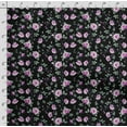 thumbnail image 4 of Soimoi Floral Vintage Printed Japan Crepe SatinFabric By The Yard 54 Inch Wide Decorative Sewing Fabric For Dresses Kimonos Gowns Black, 4 of 5