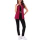 thumbnail image 2 of Chaleco de mezclilla sin mangas para mujer INSPIRE CHIC, con botones, de longitud media, casual, color rojo oscuro, 2 of 6