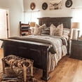 thumbnail image 6 of Paseo Road Desert Sage 3 Piece Aztec Tribal Reversible Cotton Quilt Set, Western Bedding, Full Queen, 6 of 7