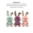 thumbnail image 4 of ZheElen Universal Fingers Ring Phone Holder Tabletop Rabbit Cellphone Cute Bracket Adhesive Pull Support Frame for Decor Home Purple, 4 of 9