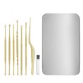 thumbnail image 1 of Earpicks Sticks Set Shoet de acero inoxidable Ear Pick Spoon Spiral Earwax Removedor Salón DIY Curette Pickers Herramientas de limpieza Paquete de oro de 8 Inevent CE001732-02B, 1 of 7