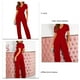 thumbnail image 4 of Mameluco, Mono De Mujer Pierna Ancha Cintura Alta Casual Cuello En V Para Verano ANGGREK Rojo XL, 4 of 7