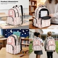thumbnail image 3 of Kuiaobaty Bunny Floral Print Backpack with Lunch Bag & Pencil Case for Girls 8-12 Large Capacity Backpack with Pencil Pouch Portable Lunch Box and Bookbag with Bottle Holder for School Picnic, 3 of 7