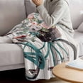 thumbnail image 3 of Bicycles Blanket Soft Cozy Warm Throw Blanket for Couch, Plush Fuzzy Flannel Fleece Blankets for Sofa, Country Vehicle Botanical Flowers Wooden Plank Bed Blankets Lightweight Gifts for Women, 40"x50", 3 of 9