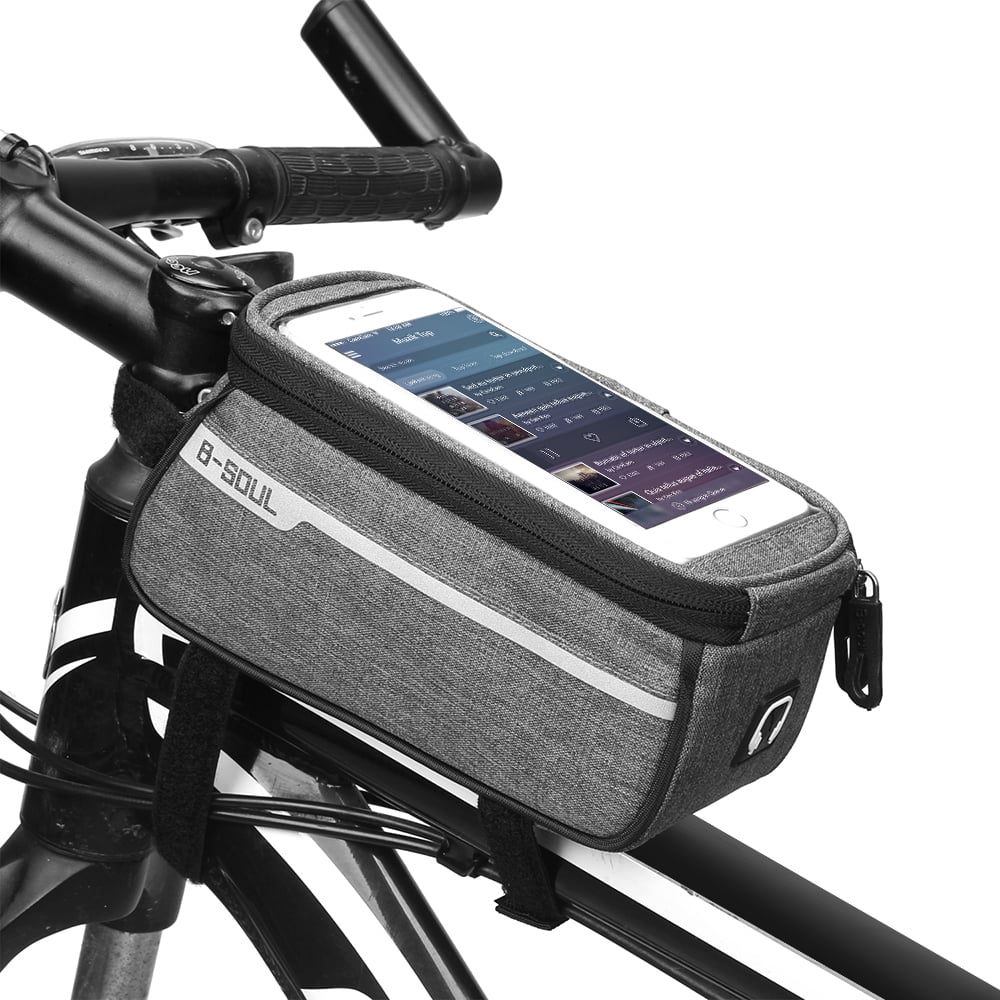 Cycling Handlebar Phone GPS Bag for 6" Screen Bike Frame Bag Phone Holder 